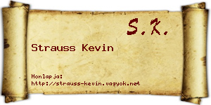 Strauss Kevin névjegykártya
